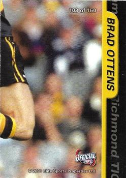 2001 ESP AFL Heroes #103 Brad Ottens Back